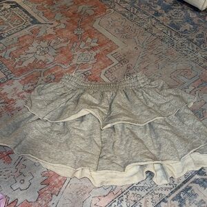 Aerie Gray Ruffle Skirt